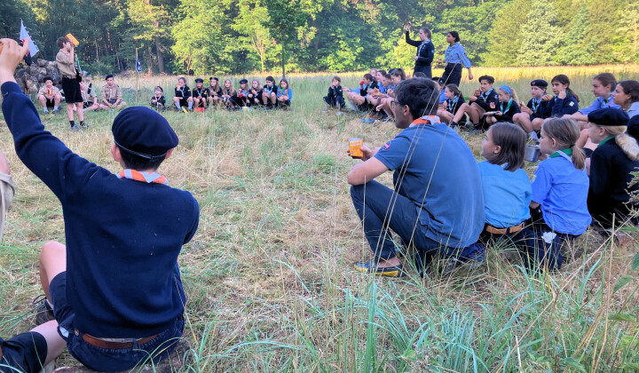 Zomerkamp Europascouts Nederland in bos van Koningshoeven