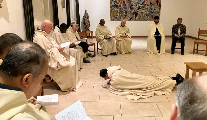 Broeder Paulus legt tijdelijke geloften af